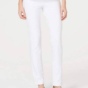 J Jill pants white stretch slim leg